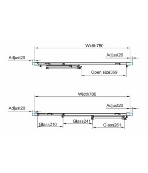 Душевые двери Omnires Chelsea 80x190см безопасное стекло, хром (NDT80XCRTR)