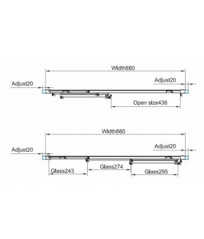 Душевые двери Omnires Chelsea 90x190см безопасное стекло, хром (NDT90XCRTR)