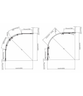 Душевая кабина Omnires Chelsea 90x90см безопасное стекло, хром (NDF90XCRTR)