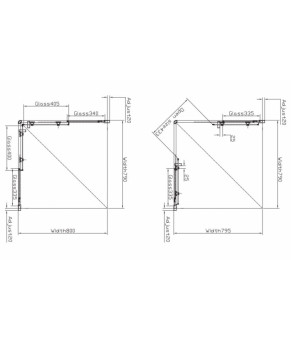 Душевая кабина Omnires Chelsea 80x80см безопасное стекло, хром (NDC80XCRTR)