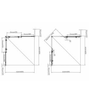 Душевая кабина Omnires Chelsea 90x90см безопасное стекло, хром (NDC90XCRTR)