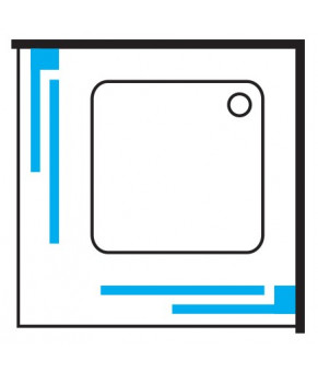 Душевая кабина Omnires Chelsea 90x90см безопасное стекло, хром (NDC90XCRTR)