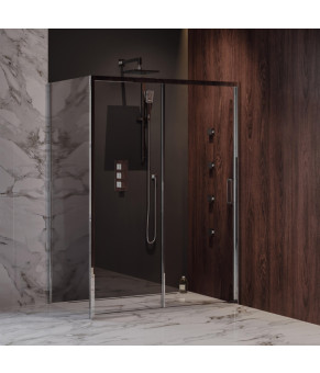 Душевая кабина Omnires Chelsea 120x80см безопасное стекло, хром (CH1280CRTR)