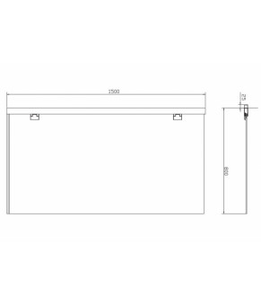 Шторка на ванну Omnires Waterloo 80x150см HMP80XCRTR