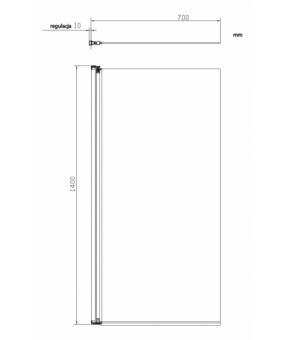 Шторка на ванну Omnires Kenton 70x140см MP75CRTR