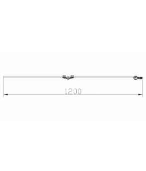 Шторка на ванну Omnires Mayfair 120x140см QP97BLUXCRTR