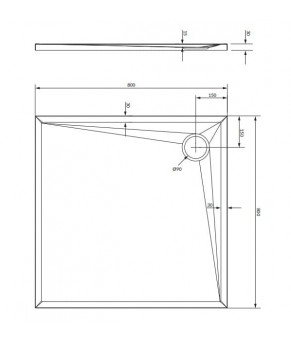 Поддон Omnires Stone 80x80 (STONE80/KBM)