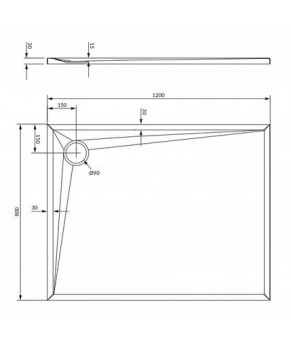 Поддон Omnires Stone 80x120 (STONE80/120BM)
