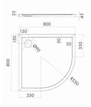 Поддон Omnires Merton 80x80 (MERTON80/OBP)