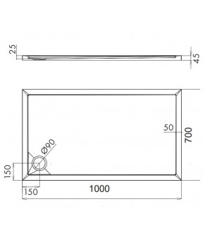 Поддон Omnires Merton 70x100 (MERTON70/100/PBP)