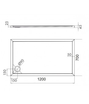 Поддон Omnires Merton 70x120 (MERTON70/120/PBP)