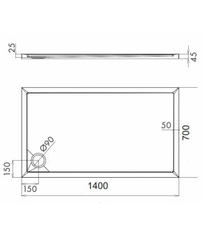 Поддон Omnires Merton 70x140 (MERTON70/140/PBP)