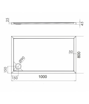 Поддон Omnires Merton 80x100 (MERTON80/100/PBP)