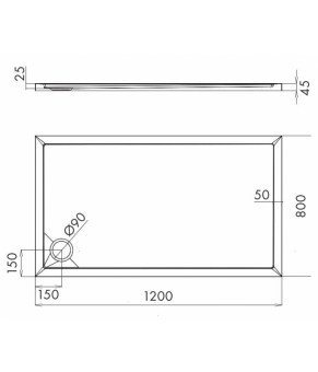 Поддон Omnires Merton 80x120 (MERTON80/120/PBP)