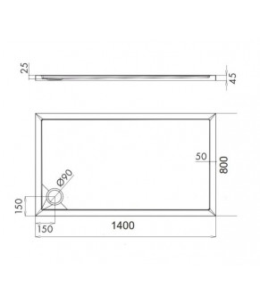 Поддон Omnires Merton 80x140 (MERTON80/140/PBP)