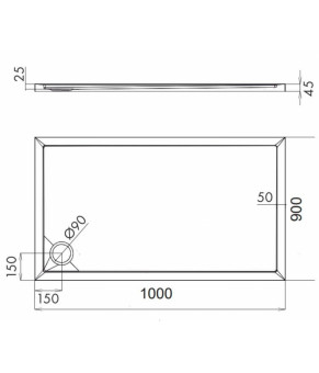 Поддон Omnires Merton 90x100 (MERTON90/100/PBP)