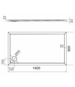 Поддон Omnires Merton 90x140 (MERTON90/140/PBP)