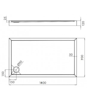 Поддон Omnires Camden 70x140 (CAMDEN70/140/PBP)