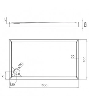 Поддон Omnires Camden 80x100 (CAMDEN80/100/PBP)