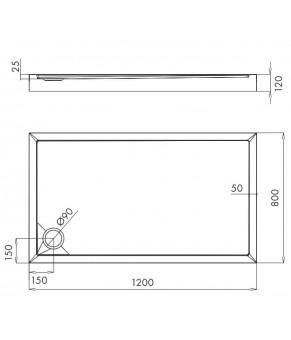 Поддон Omnires Camden 80x120 (CAMDEN80/120/PBP)