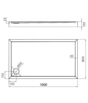 Поддон Omnires Camden 90x100 (CAMDEN90/100/PBP)