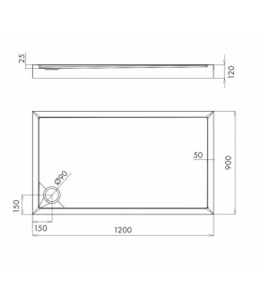 Поддон Omnires Camden 90x120 (CAMDEN90/120/PBP)