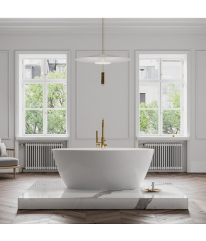 Ванна из искусственного камня Omnires Siena 160x80 grey (SIENAWWBSP)