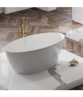 Ванна из искусственного камня Omnires Siena 160x80 grey (SIENAWWBSP)