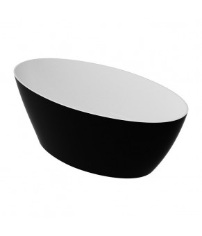 Ванна из искусственного камня Omnires Siena 160x80 black (SIENAWWBCP)