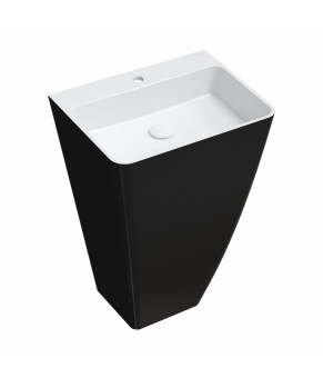 Умывальник Omnires Parma 43x55 отдельностоящий black (PARMAUWBCP)