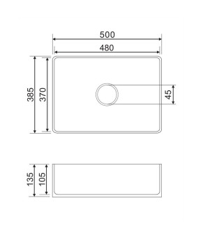 Умывальник Omnires Corona 38,5x50 white (CORONA500BP)