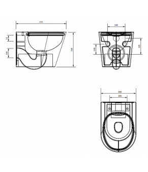Унитаз Omnires Tampa rimless подвесной сиденье дюропласт (TAMPAMWBPSL)