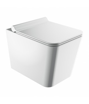 Унитаз Omnires Boston 53x36 rimless подвесной, сиденье дюропласт + инсталляция Geberit Duofix (458.126.00.1+BOSTONMWBP)