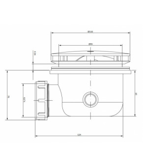 Сифон Omnires CGS ST6590.35N+ST45BP