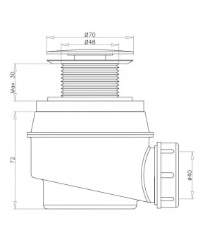 Сифон Omnires WB01XCR