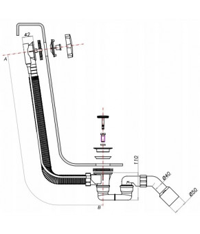 Сифон Omnires CGS TK104-PLUS-3.17+64-SGL