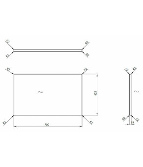 Столешница Omnires Dream 700x420 OMNIDREAMBL-70BP
