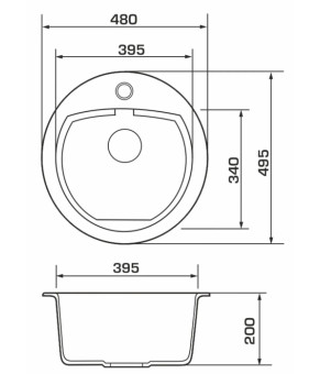 Кухонная мойка GRANADO Lugo White круглая Nanogranite (Артикул: 6810990000)