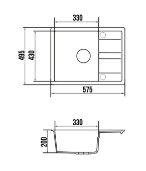 Кухонная мойка GRANADO Madrid Marron 580х500х225 (1606)
