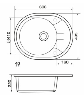 Кухонная мойка GRANADO Marbella White овальная Nanogranite (2905)