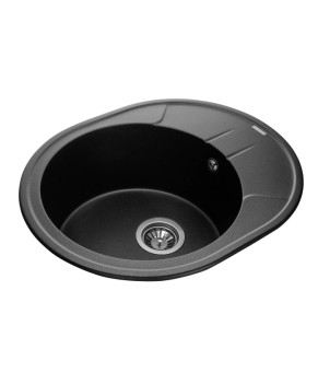 Кухонная мойка GRANADO Marbella Black Shine овальная (2901)