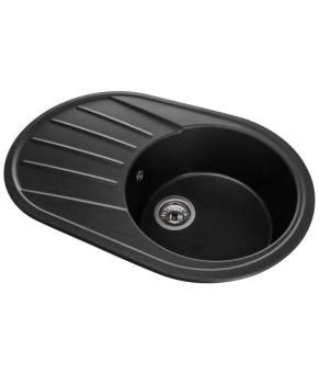Кухонная мойка GRANADO Murcia Black Shine овальная (1701)
