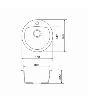 Кухонная мойка GRANADO Ronda Ivory круглая Nanogranite (gr2204)