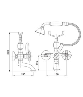 Cмеситель BUGNATESE PRINCETON PLUS BR8000