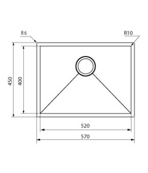 Мойка CM Spa IRIDE 57X45 Gun Metal Mat. (12358 L82)