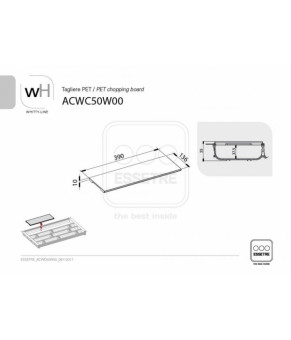 Разделочная доска Essetre Whitty-Line ACWC50W00