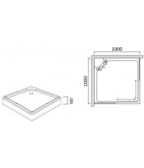 Поддон для душевого уголка, 100х100 см AM.PM Like W80T-303-100W