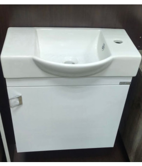 Тумба с Умывальником Veronis Mini 55 White VE-TMINIW55
