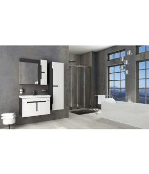Тумба з умивальником Veronis Tempo 80 White-Antrachite VE-TTEMPOWA80