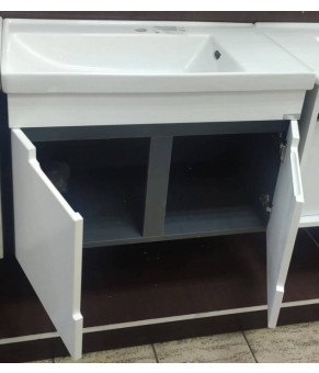 Тумба з умивальником Veronis Tempo 80 White-Antrachite VE-TTEMPOWA80